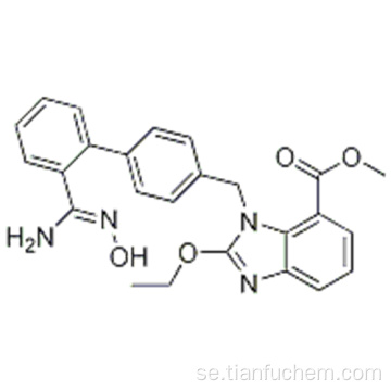 LH-bensimidazol-7-karboxylsyra, 2-etoxi-l - [[2 &#39;- [(hydroxiamino) iminometyl] [1,1&#39;-bifenyl] -4-yl] metyl] - metylester CAS 147403-65- 4